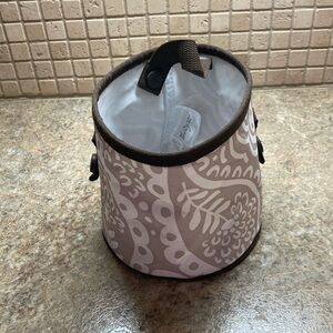 Thirty-One Brown and White Fabric Organizer